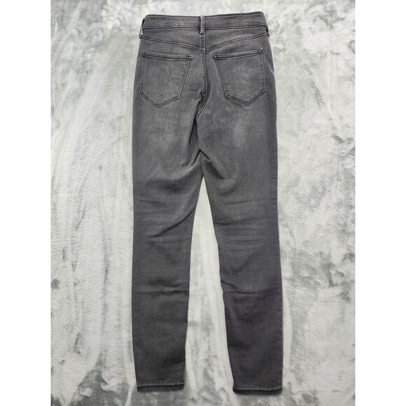 Old Navy Jeans Womens 10 Gray Extra High Rise Rockstar Super Skinny 360 Stretch - Picture 3 of 12